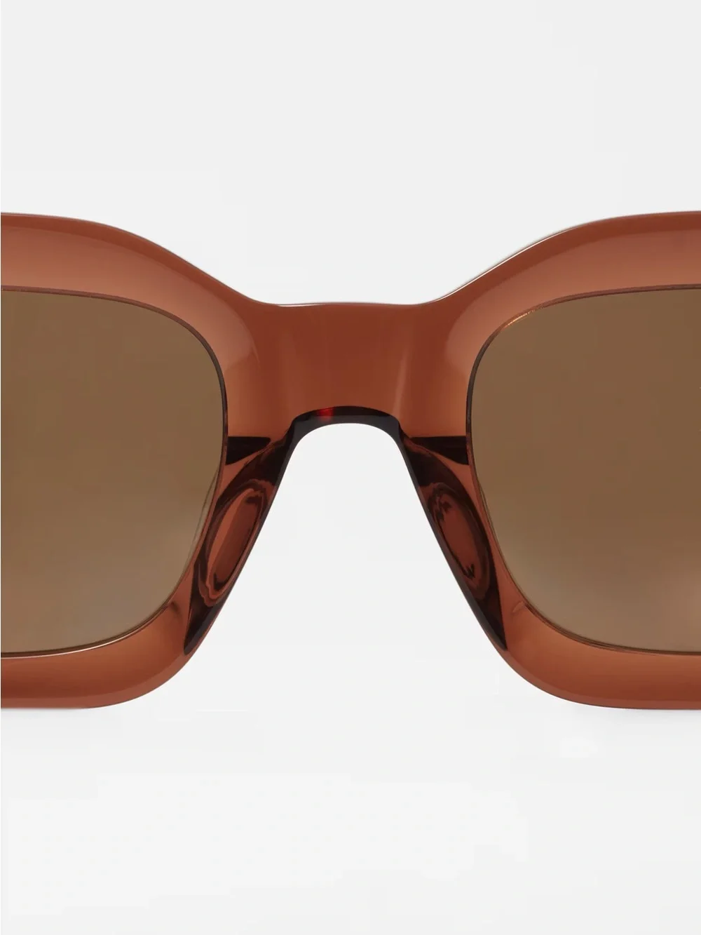 &OTHER STORIES RECTANGULAR-FRAME ACETATE SUNGLASSES - Brown. NWT